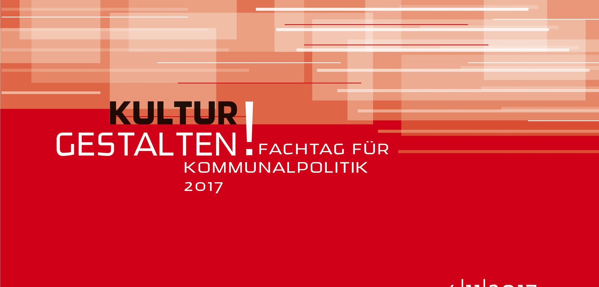 Das rot-weiße Key Visual des Fachtages für Kommunalpolitik 2017